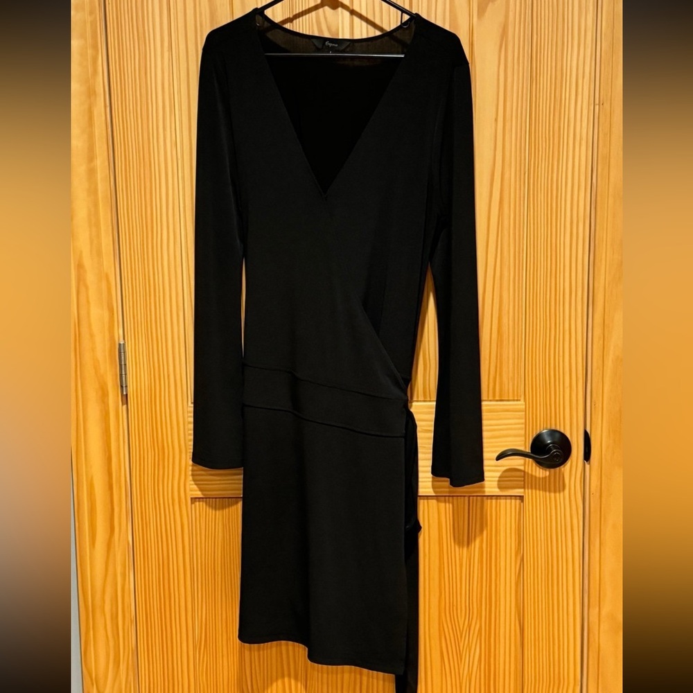 Black wrap dress